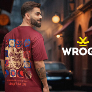 WROGN Men's 100% Cotton T-Shirt | Heavyweight Graphic Print | Oversized Fit
